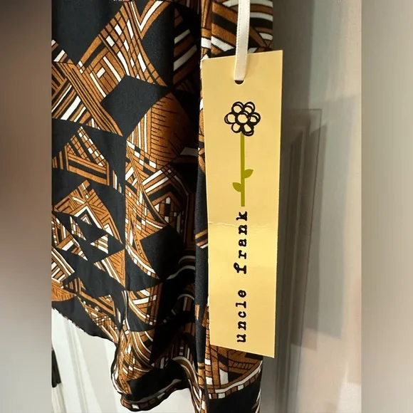 NWT Uncle Frank Retro Print Shift Dress Small 100% Cotton Made in USA - Picture 5 of 13